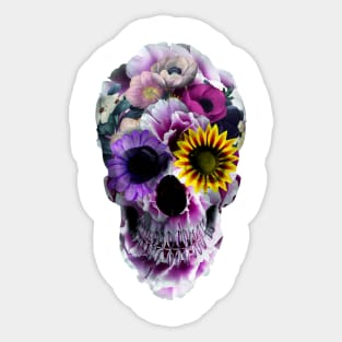 Floral Skull Sticker